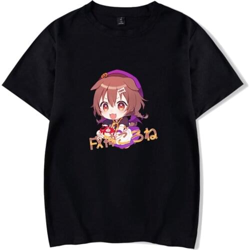 HOLOLIVE VTuber Inugami Korone Print Spring Summer Holiday Street Graffiti Style Men/Women Casual T-shirt Novelty Kawaii style