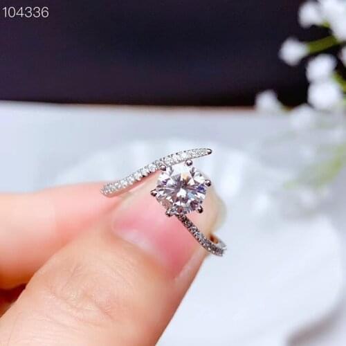 Exquisitie crackling moissanite gemstone ring women jewelry gift engagement ring six claw set shiny better than diamond gift