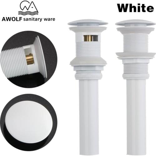 Brass Pop Up Drains For Bathroom Sinks Basin Vessel Bouncing drain With&Without Overflow Hole Modern Bathroom Accessories AH6155