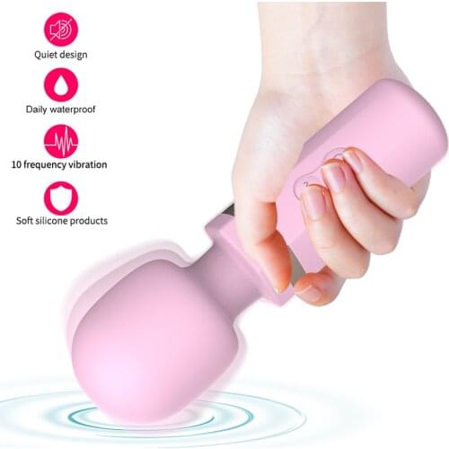 Mini AV Magic Wand Vibrator Clitoral Stimulator Female Masturbation Tool Adult Products Nipple Massager Pussy Sex Toys for Woman