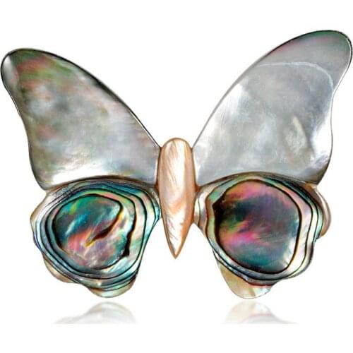 Trendy Butterfly Brooch Creativity Natural Shell Brooch Denim Coat collar Wedding Party Gifts Dropshipping 2019