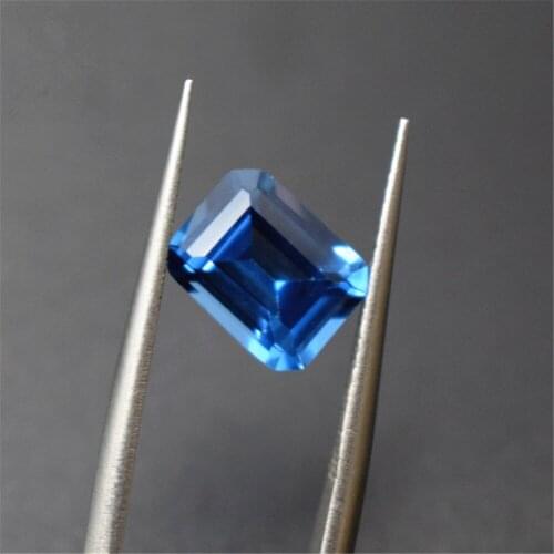 Ocean Blue Spinel Rectangle Faceted Gemstone Emerald Cut Blue Spinel Gem Multiple Sizes to Choose GL28