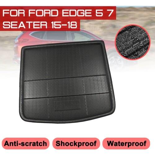 Floor Mats Car Rear Trunk Boot Mat Waterproof Anti Mud Tray Cargo Liner Carpet For Ford Edge 5/7 seater 2015 2016 2017 2018