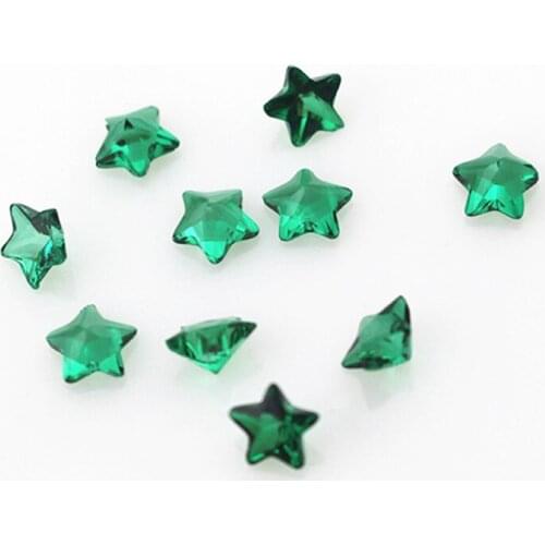 New Arrival 100pcs Birthstone Green Crystal Star Floating Charms Living Resin Memory Lockets Pendants DIY Jewelry Charm