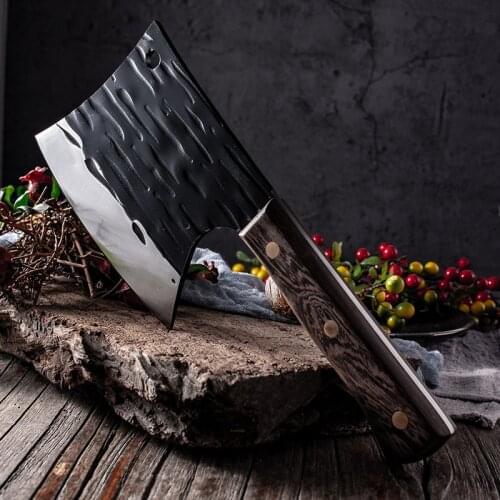 6.5 Inch Bone Chopping Knife 5Cr15 Stainless Steel Chop Bone Chef Knife Household Kitchen Knife Meat Cleaver Butcher Knife