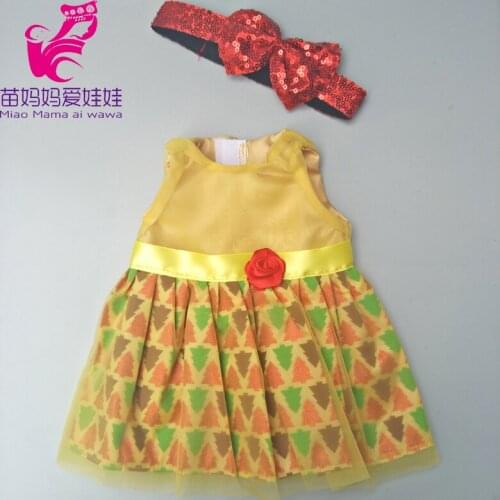 For reborb baby Doll dress for 18 Inch girl Doll dress Christmas gift Dress for baby doll clothes