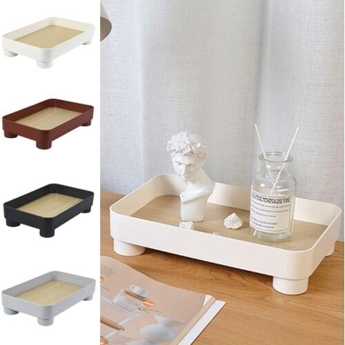 1Pc Nordic Rectangle Storage Tray Fruit Snack Dish Makeup Display Plate Home Desktop Decorative Sundries Organizer