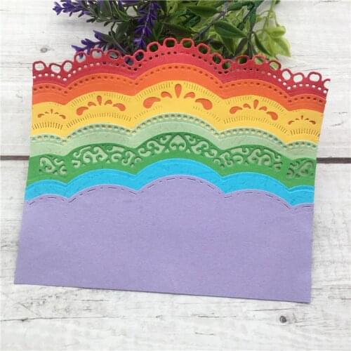 DIY Lace Scrapbooking Embrossing Curved Wavy Border Metal steel Cutting Dies Embossing Paper Card Making Cards