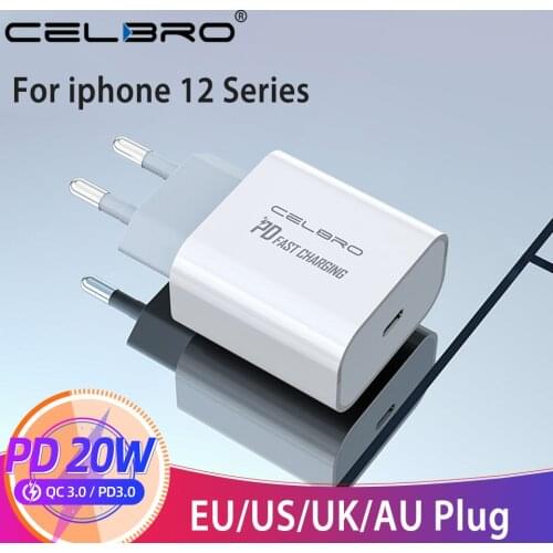 18W 20W PD USB Type C Quick Charger Adapter For iPhone 12 11 Pro XR Xs Samsung S20 Fast Charging EU US Plug Travel Power Adapter