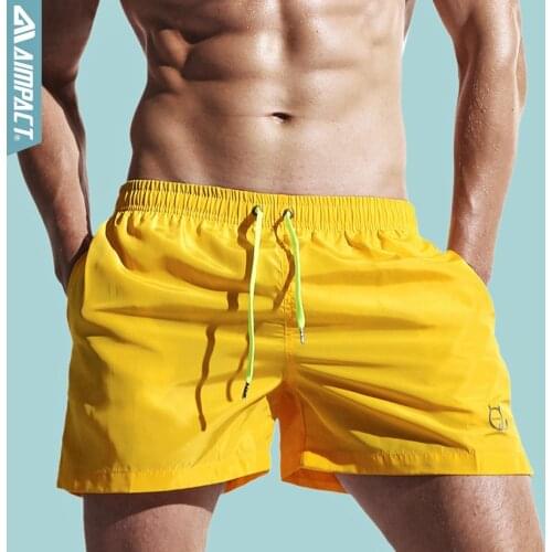 Aimpact Quick Dry Mens Board Shorts Fashion Sea Short Maillot De Bain Beach Bermuda Sexy Solid Man Hybrid Short Male Short SD01