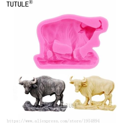 Buffalo mold,Bull silicone mold for soap and candles making molds-Young Bull Head-Shiny Silicone Molds,Keychains mold