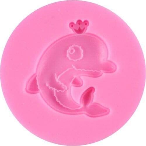 Cute Cartoon Dophins Shape Silicone Cake Mold Fondant Mould For Cake Chocolate Decorating Clay Sugarcraft Gumpaste Tools