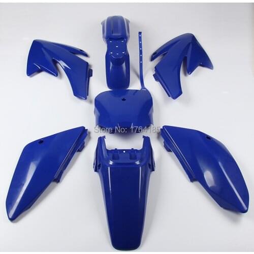 Blue Plastic covers Fairing Kits CRF70 dirt Pit Bike Procket Bike Xmotos Baja DR50 49 50cc 70 90 110 Kayo HK 160
