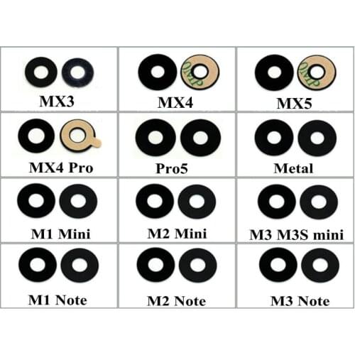 Original New Rear Back Camera Glass Lens For Meizu MX4 MX5 Pro 5 Pro 6 M2 M3 M3s M2 Note M3 M5 Note Camera Glass Lens+Adhensive