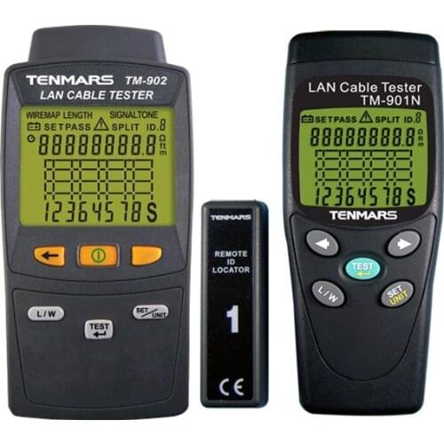 Tenmars TM-901N LAN Cable Tester Backlit LCD Screen Displays