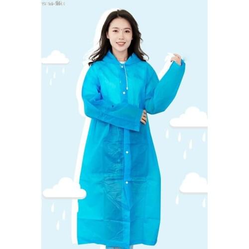 Vanzlife With thick waterproof outdoor hooded hiking cycling raincoat loose transparent long adult fashion poncho Raincoat