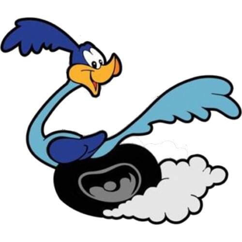 JDM Road Runner Vinyl Material Car Stickers Comical Decal Waterproof Occlusion Scratch for SUV RV Car Accessories KK