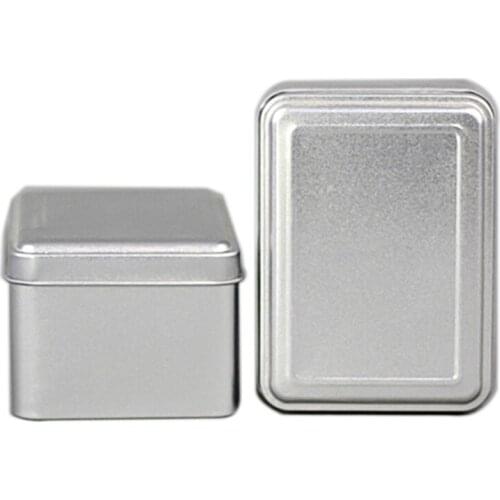 Xin Jia Yi Packing Silver Square Storage Metal Boxes Coffee Chocolate Mini Simple Gift Cans Wedding Party Universal Tin Cans