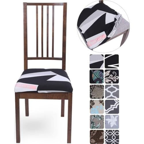Chair Seat Protector Covers Kitchen Stretch Dining Chair Cover Removable Elastic Seat Case Living Room Slipcover