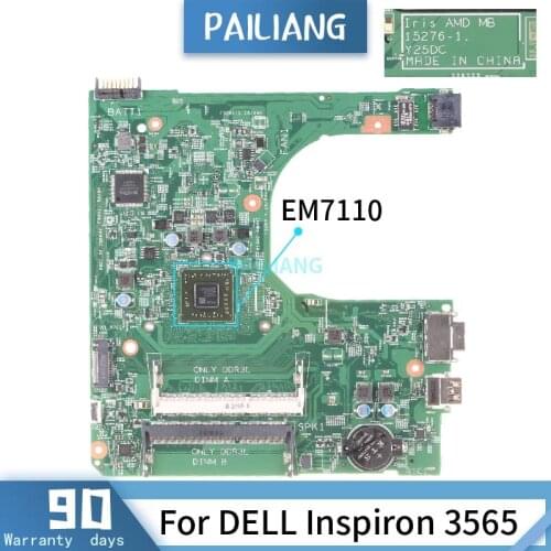 0GG57Y For DELL Inspiron 3565 CN-0GG57Y 15276-1 EM7110 Mainboard Laptop motherboard tested OK