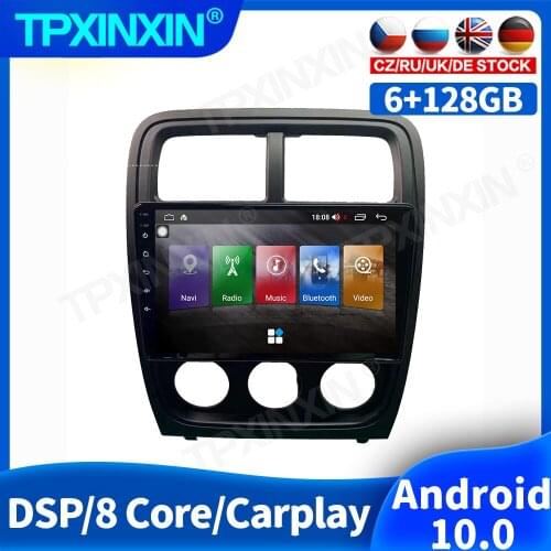 128GB Android 10 For Dodge Caliber 2010 2011 Car Radio Accessories Multimedia Video Player Navigation GPS Auto 2din 2 din No DVD