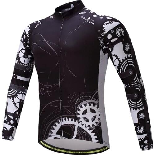 2019 Mens Long Sleeve Cycling Jersey CYCEARTH Clothing Bicycle Sportwear Outdoor Breathable Road Uniform Bike Wear Shirt Clothes