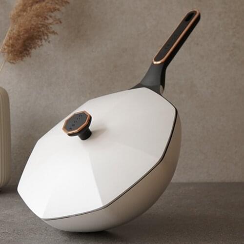 30cm Gorgeous Cookware Non-stick Chinese Wok Pan Household Octagonal Flat-bottom Frying Wok Gas Stove Induction Cooker Universal