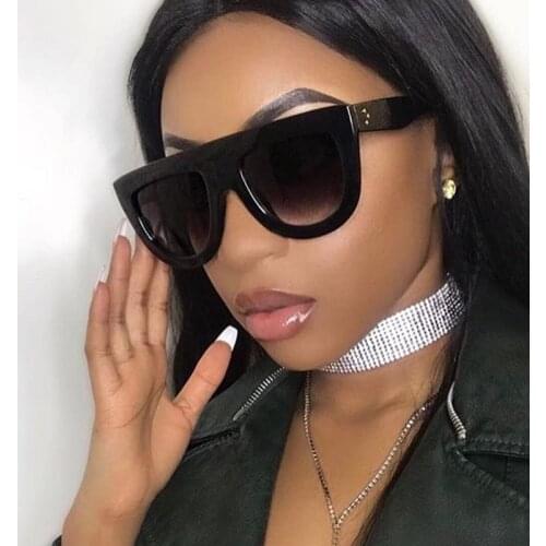 45197 Ladies Rivet Square Sunglasses Men Women Cat Eye Glasses Chic Brand Designer Fashion Eyewear Shades