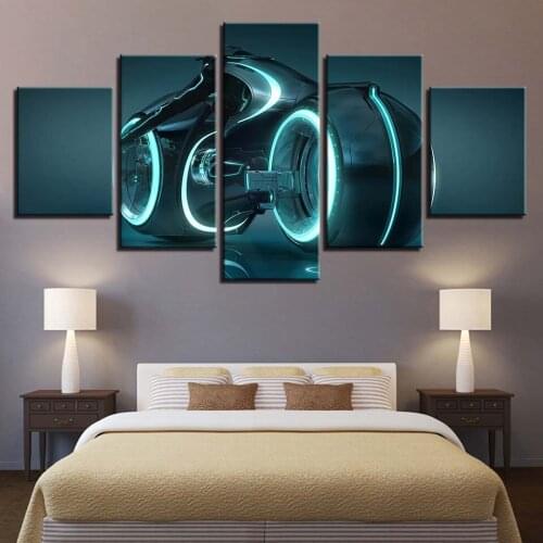 Abstract future concept motorcycle 5 pcs Modern Home Wall Decor Canvas Picture Art HD Print Painting On Canvas for Living Room