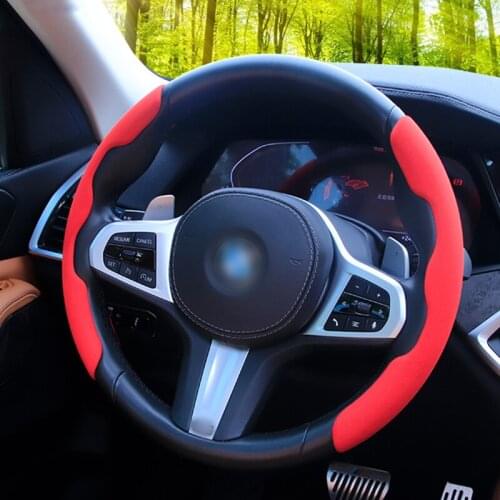 Car Steering Wheel Cover Interior Decoration Breathable Anti Slip Alcantara Modification Accessories For BMW 3 5 Series X3 X5 X6