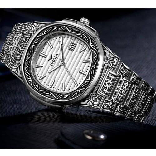 2020 New Watches Male Top Brand Mens Luxury Fashion Gifts For Man Waterproof Watch Retro Design Carved Band Wristwatch Horloges