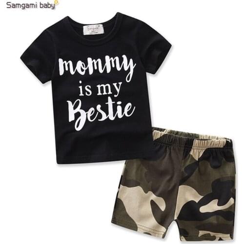 Childrens Clothing Hot Selling Summer Boy Set European And American Short-Sleeve Set