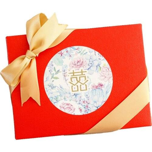 Ferimo 10pcs New Creative style Red Candy Boxes Wedding Favors Party Supplies Baby Shower thanks Gift Box Double joy of China