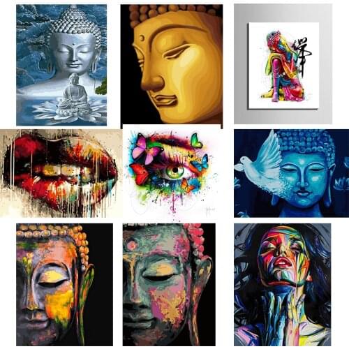 Paint By Numbers For Adults Children HandPainted Buddha Portrait Oil Painting Home Decor Acrylic Painting