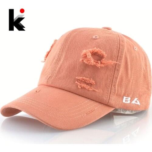 Snapback Dad Hats For Men 100% Cotton Solid Color Baseball Cap Women Fashion Ripped Tucker Caps Outdoor Breathable Visor Bones