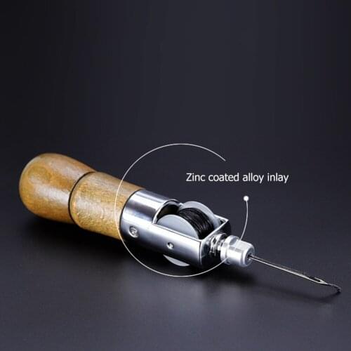 Leather Sewing Machine Manual DIY Luggage Wax Thread Needles Stitcher Leather Carving Sewing Craft Device Canvas Repair Tool