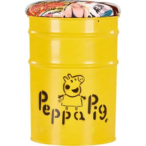 Creative Iron Storage Stool Bar Sofa Paint Bucket Storage Iron Bucket Chair Round Bucket Stool Minimalist Modern