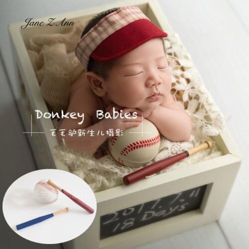 Love sports baseball bat and pole newborn baby shooting props children posing studio accessories