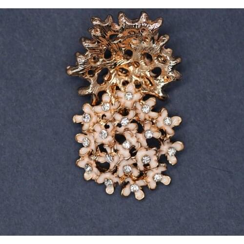 Handmade Alloy Flower New Gold DIY Materials Jewelry Making Findings Diy Corsages Gift Wedding Bouquet Kits Decoration SP52