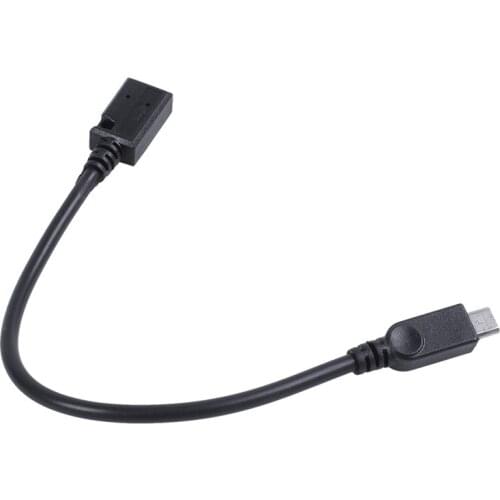 Mini 5 pin female adapter, black Micro-USB 5 pin male