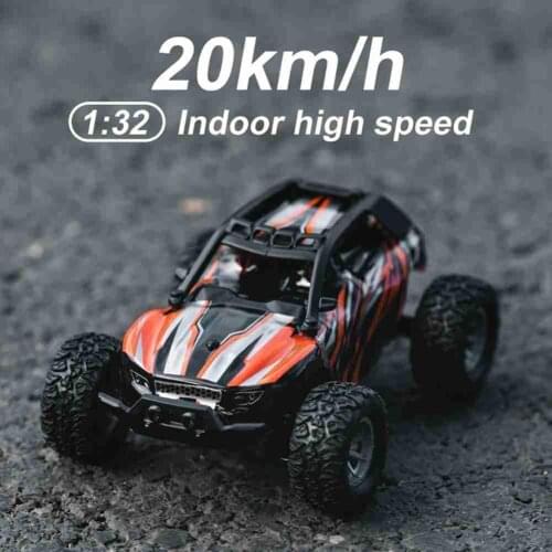 1/32 20km/h RC Mini High Speed Remote Control Car Climbing Cars Off-Road Racing Truck Toy Red Yellow For Children Birthday Gift