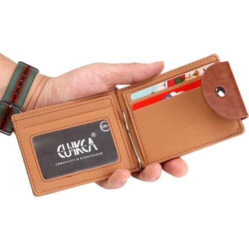 Men Wallets Pu Creative Fashion Mens Wallet Portable Purse with Card Holders OL Business Cash Container for Father Husband