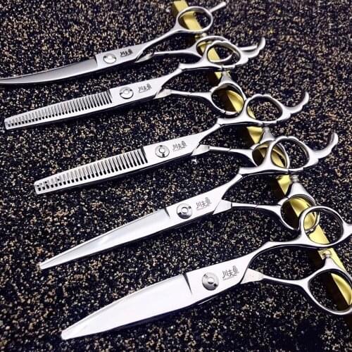 6 Professional Hair Salon Structure Scissors Set Cutting Barber Haircut Thinning Shear Scissors Hairdressing Hair Tools Scissors