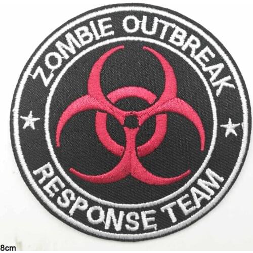 Zombie Outbreak Hunter Iron On Patches Embroidered Clothes Patch For Clothing Clothes Stickers Garment Apparel Accessories
