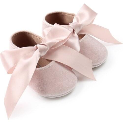 Baby Girl Shoes Spring Butterfly Knot Soft Non-slip Footwear Crib Cotton First Walker Newborn Baby Shoes
