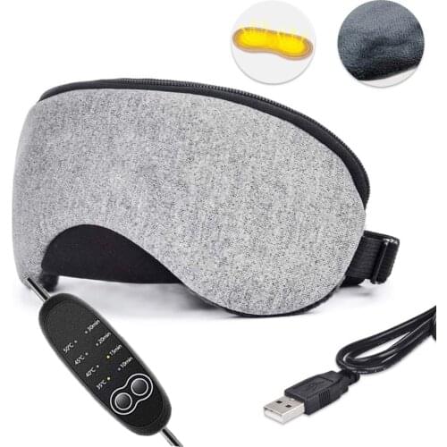 Recyclable USB Hot Steam Sleep Eye Mask Heated Lingette Lavable Cotton Eye Mask For Sleep Eye SPA Lavender Adjustable Bandage