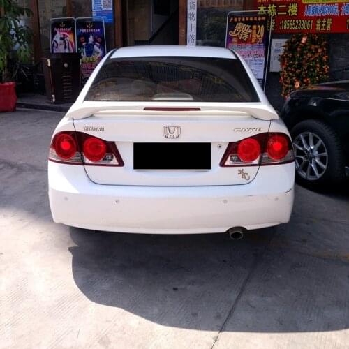 Fit For Honda Civic 2006 to 2011 With Light Spoiler Exterior ABS Plastic Unpainted Primer Color Rear Trunk Wing Yatsushiro Civic