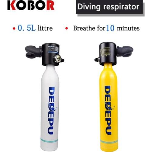 Portable diving respirator 0.5 liters, diving teaching fire rescue oxygen tank, snorkeling equipment, scuba breathing cylinder