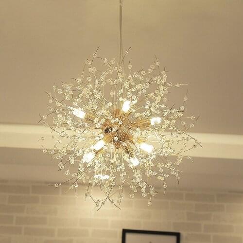 Industrial lamp crystal living room LED pendant lights lustre pendente