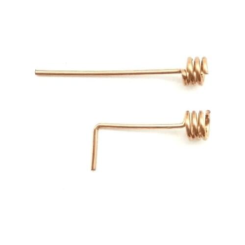 10PCS 2.4Ghz Spring Antenna 1.5dbi Straight / right angle Copper Aerial OMNI internal for Bluetooth and Commumication NEW